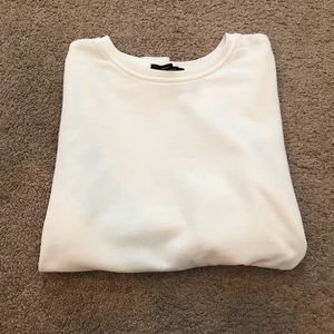 White cropped sweatshirt